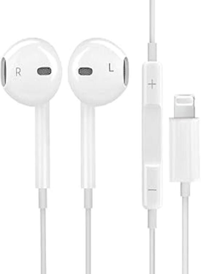 Sonix Tech Apple-Certified Wired Earbuds with Microphone for iPhone iOS, White